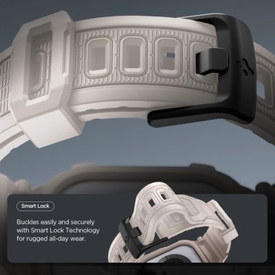 14. Spigen Rugged Armor Pro V2 Apple Watch Strap (46mm) - Beige