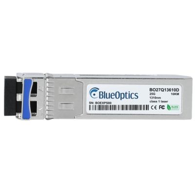 Compatible Cisco SFP-25G-LR BlueOptics SFP28 transceiver, LC-Duplex, 25GBASE-LR, single-mode fiber, 1310nm, 10KM, DDM, 0°C/+70°C