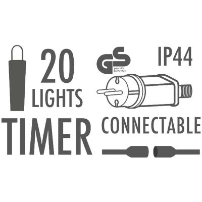 17. GARDEN GARLAND PARTY LIGHT 20LED A60 WHITE CABLE