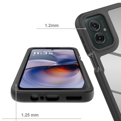 3. Tech-Protect Defense Case for Motorola Moto G15 / G15 Power / G05 / E15 - Black