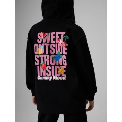 4. Girls' loose sweatshirt with hood 4F 4FJRSS26TSWSF2902-20S