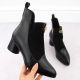 10. D&amp;A S.Barski Premium Collection W OLI232A black high-heeled ankle boots