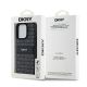 8. DKNY Leather Mono Stripe & Metal Logo case for iPhone 15 Pro Max - black