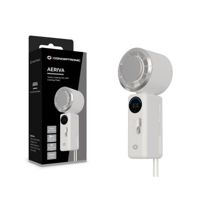 3. Conceptronic AERIVA03C Personal Handheld Blower/Fan Cream Handheld Fan