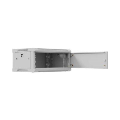 11. LANBERG WALL-HUNG RACK CABINET 19" 4U 600X450 GRAY METAL DOOR (FLAT PACK)