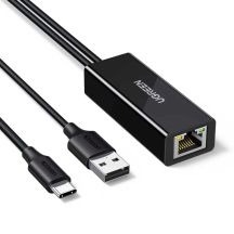 Ugreen USB-C to RJ45 10/100 Mbps Network Adapter - Black
