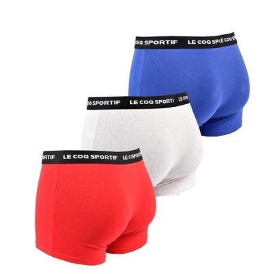 12. Le Coq Sportif men's boxer shorts 3-pack red gray navy blue