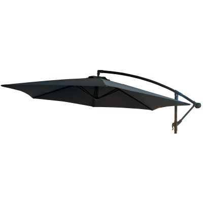 16. 300CM FOLDING GARDEN UMBRELLA ON A BOOM, ANTHRACITE GREY