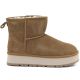 6. Women's leather ankle boots with platform, beige Big Star UU274692