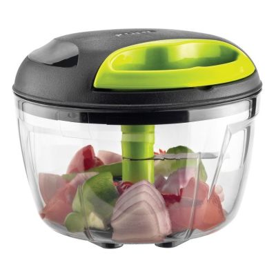 KOHE Vegetable Chopper, 3 Blades, 600ml, Green and Black