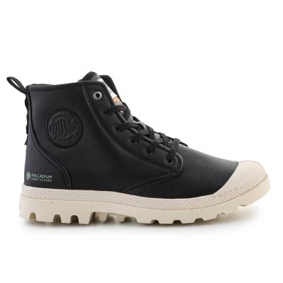 7. Palladium Pampa Hi Re-Vegan Leather U shoes 74378-008-M Black