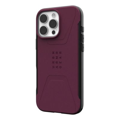 4. UAG Civilian Magsafe - MagSafe compatible protective case for iPhone 16 Pro Max (bordeaux)