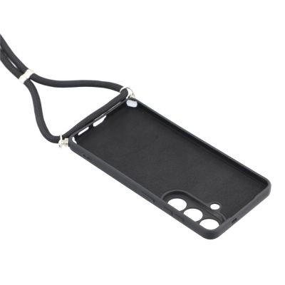 5. Samsung Galaxy A57 5G Case with Fiber Lining and Crossbody Strap - Black