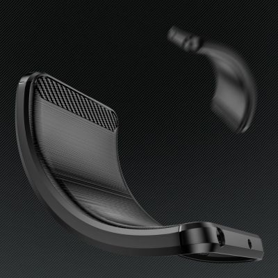 4. Carbon Case for Motorola Moto G Power 2023 flexible silicone carbon cover black