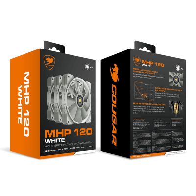 6. COUGAR CGR-CF-MHP12HB3-W Computer Case Air Cooler 12 cm White 3 pcs.