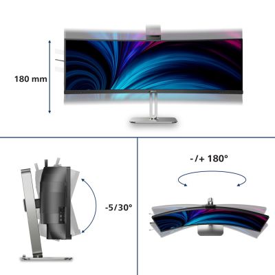 19. Philips 49B2U6903CH/00 computer monitor 124.5 cm (49") 5120 x 1440 px Dual QHD LCD Gray