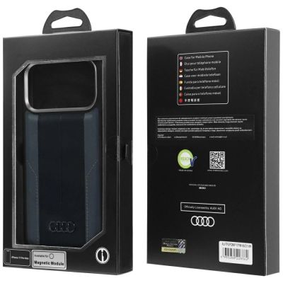 8. Audi A6 Synthetic Leather MagSafe Case for iPhone 17 Pro Max - Black