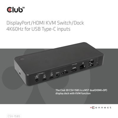 3. CLUB3D CSV-1585 KVM Switch Black