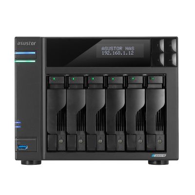 2. NAS Asustor AS6706T; Tower; 6x (3.5" SATA HDD/ 2.5" SSD); Intel Celeron N5105; 8GB DDR4 SODIMM (max. 16GB), 2x 2.5GbE, 4x M.2 2280 NVMe PCIe 3.0, 2x USB 3.2 Gen, 1x HDMI 2.0b, 1x optional 10 GbE card