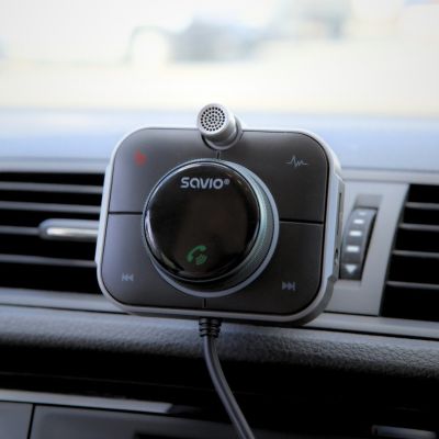 22. SAVIO TR-14 CAR FM TRANSMITTER WITH BLUETOOTH AND CHARGER, QUICK CHARGE 3.0 AND POWER DELIVERY, NOISE REDUCER