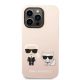 3. Karl Lagerfeld KLHMP14LSSKCI iPhone 14 Pro 6.1 "hardcase light pink / light pink Silicone Karl & Choupette Magsafe