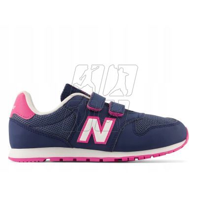 Boy/girl sports shoes New Balance NB 500 suede sneakers navy blue (PV500VP1)