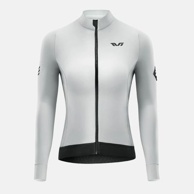 2. Rockbros YDWT006 TVI women's cycling jersey insulated autumn/winter S - white and gray