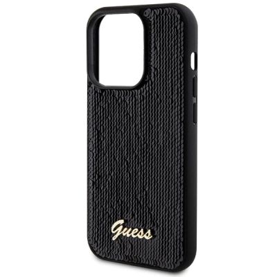 6. Guess Sequin Script Metal case for iPhone 13 Pro Max - black