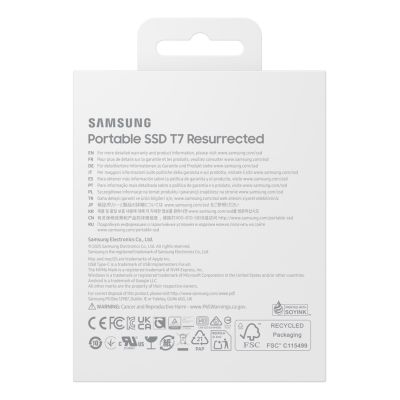 9. Samsung T7 Resurrected 2TB Silver External SSD Drive