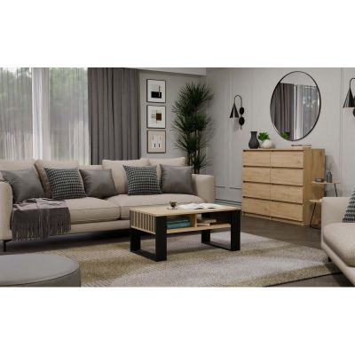 7. COFFEE TABLE MODERN 2P SLIM ARTISAN BLACK LEG