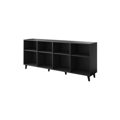 2. FARO chest of drawers 200x42x82 black matt + craft oak