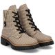 4. Women's insulated ankle boots, houndstooth, beige, Rieker 72617-60