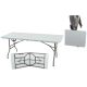 17. CATERING TABLE FOLDABLE INTO A SUITCASE 180x70CM MAX.100KG WHITE