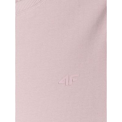 6. Women's slim ribbed T-shirt 4F 4FRSS26TTSHF3629-56S