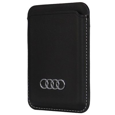 2. Audi Synthetic Leather magnetic wallet compatible with MagSafe - black