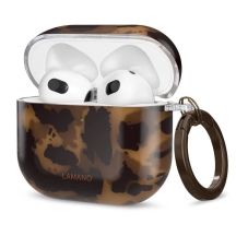 Tech-Protect Lamano case for AirPods 4 - brown and black
