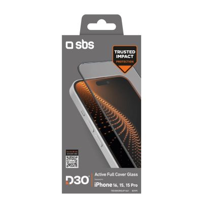 2. SBS Tempered Glass D3O with frame for iPhone 16 / iPhone 15
