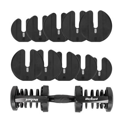 21. Cast iron adjustable dumbbell 24 kg REBEL ACTIVE