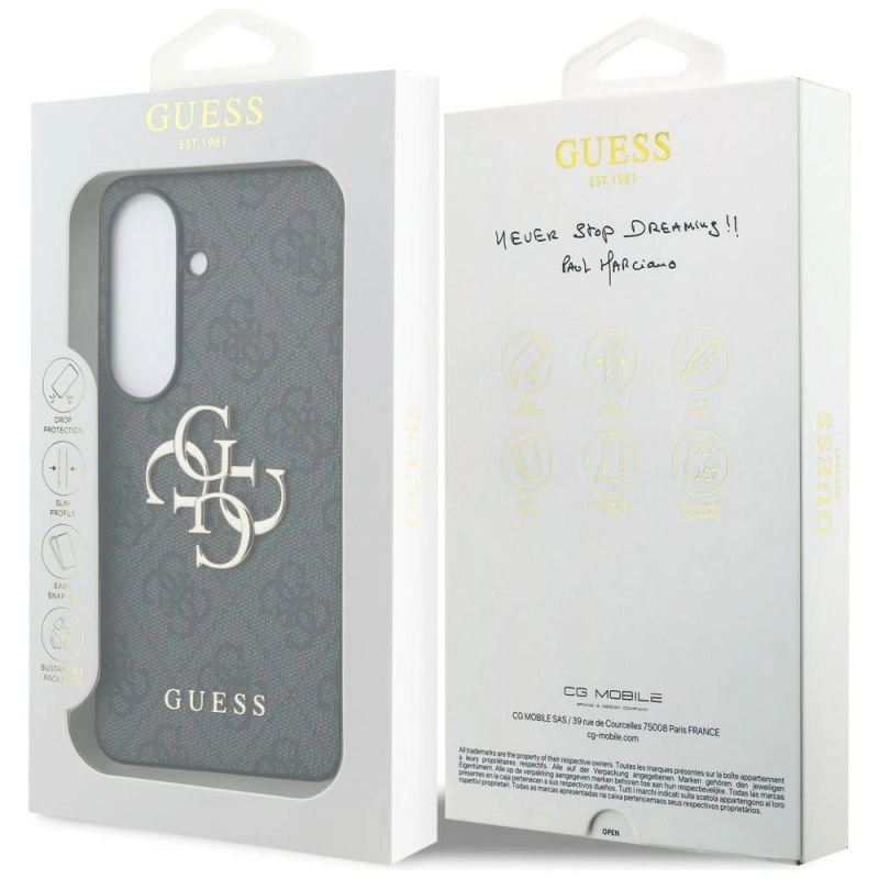 8. Guess 4G Big Metal Logo Case for Samsung Galaxy S26 Plus - Black