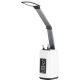 Modern LED desk lamp Activejet TECHNIC white with LED display (date, time, alarm clock), foldable