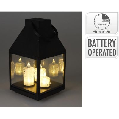 6. LANTERN ADVENT LANTERN RORATY LED 25CM 3 CANDLES