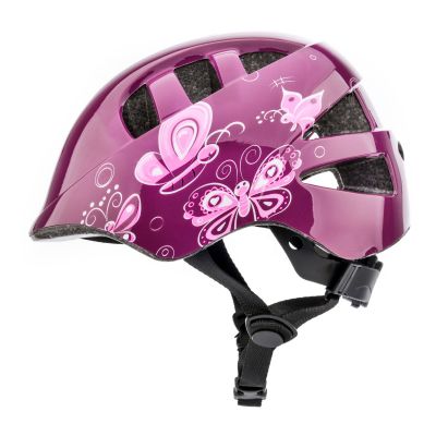 9. Meteor KS08 Pink Butterflies Bike Helmet 24900-24901