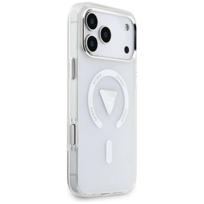 4. Guess IML Gradient Triangle Logo MagSafe Case for iPhone 17 Pro Max - Transparent