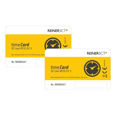 2. Reiner SCT timeCard Premium card MIFARE DESFire EV3 RFID label Black, White, Yellow 25 pcs.