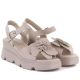 3. Women's beige leather wedge sandals Vinceza 26-79615