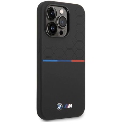 4. BMW Silicone Pattern iPhone 15 Pro Case - Black
