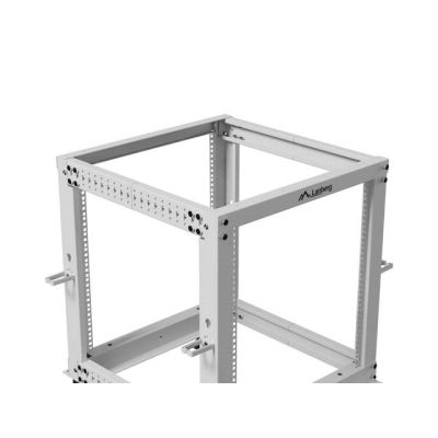 8. Open Rack 19'' 12U 600x600-1100 adjustable gray Lanberg