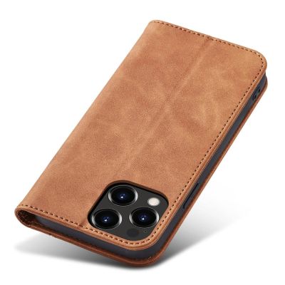 12. Magnet Fancy Case Case for iPhone 13 Pro Max Pouch Card Wallet Card Holder Brown