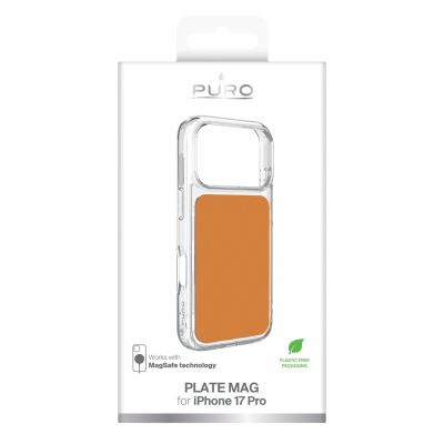 2. Puro Plate Mag Case for iPhone 17 Pro Compatible with MagSafe - Orange