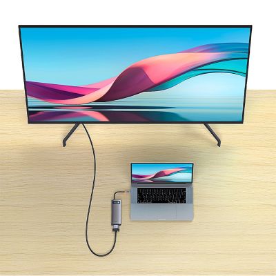 24. Baseus Metal Gleam Series HUB 7-in-1 USB Type C docking station - 1 x HDMI / 1 x VGA / 3 x USB 3.2 Gen. 1 / 1 x Power Delivery / 1 x RJ-45 Ethernet gray (WKWG040013)
